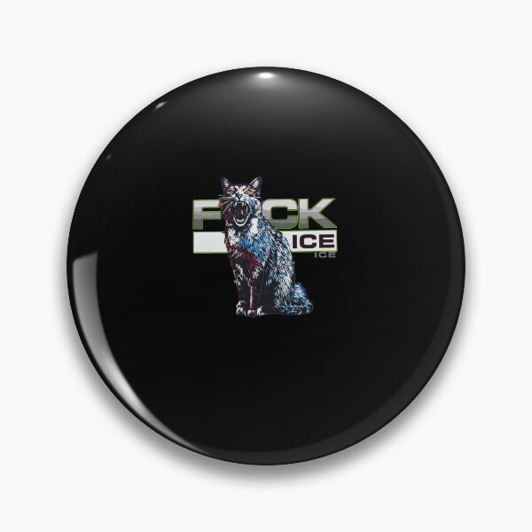 Item preview, Edgy Hissing Cat Graphic – Bold Streetwear "Fuck Ice" Illustration designed and sold by Evaevonechi.