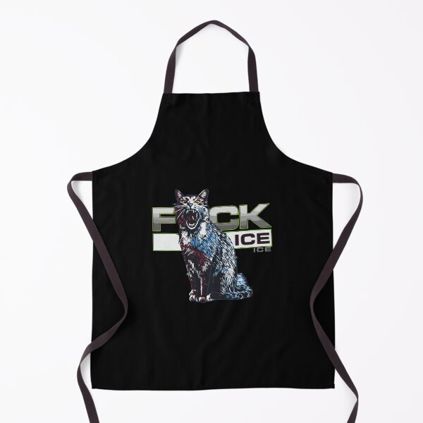 Item preview, Edgy Hissing Cat Graphic – Bold Streetwear "Fuck Ice" Illustration designed and sold by Evaevonechi.