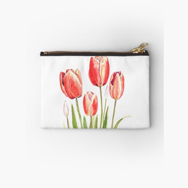 Item preview, orange tulips watercolor hand painted  designed and sold by SelenePaintings .