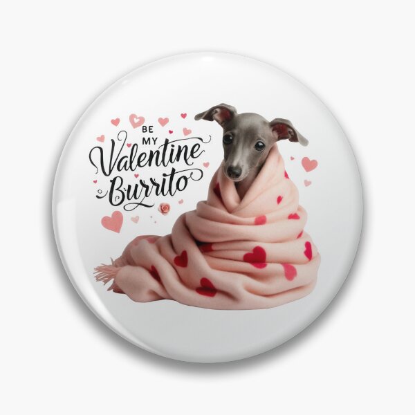 Item preview, Be My Valentine Burrito Cute Italian Greyhound designed and sold by purrsoul.