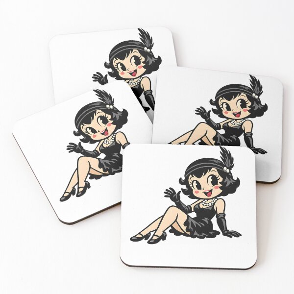 Item preview, Retro Flapper Cartoon Girl – Vintage Animation Vibes designed and sold by KawaiiOrbit.