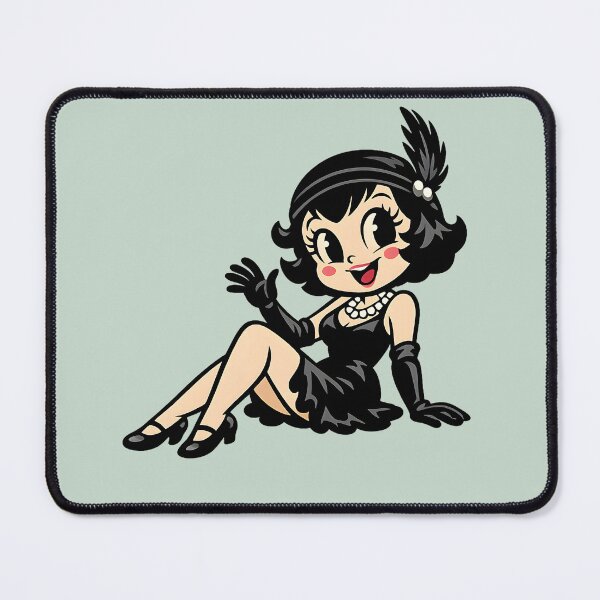 Item preview, Retro Flapper Cartoon Girl – Vintage Animation Vibes designed and sold by KawaiiOrbit.
