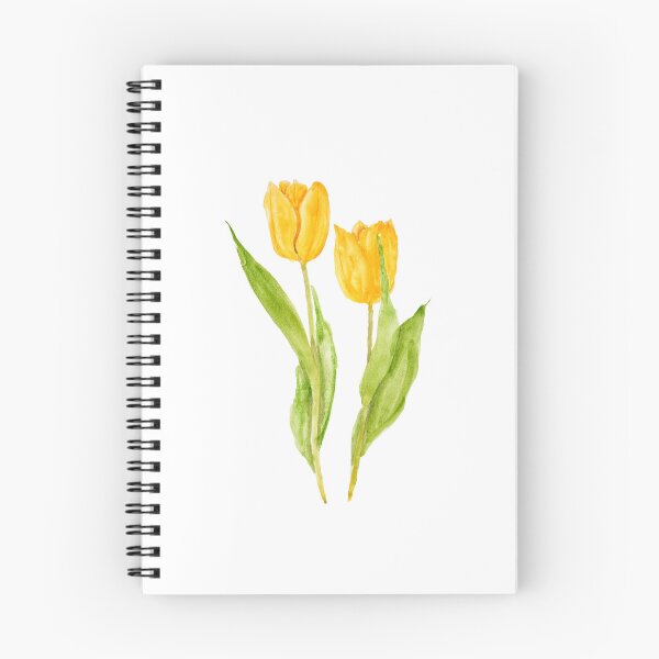 Item preview, two yellow tulips watercolor hand painted  designed and sold by SelenePaintings .