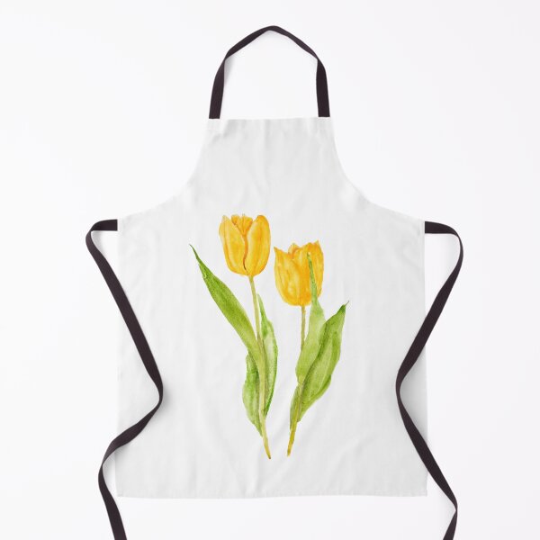 Item preview, two yellow tulips watercolor hand painted  designed and sold by ColorandColor.