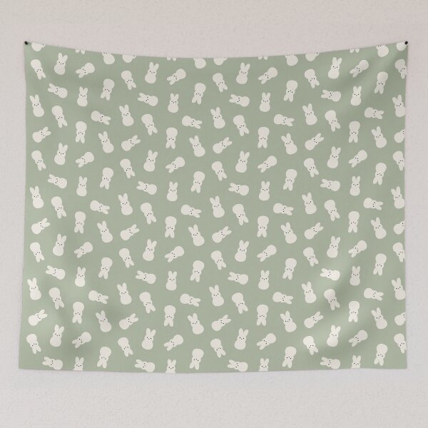 Item preview, Bunnies on sage designed and sold by littlearrow.