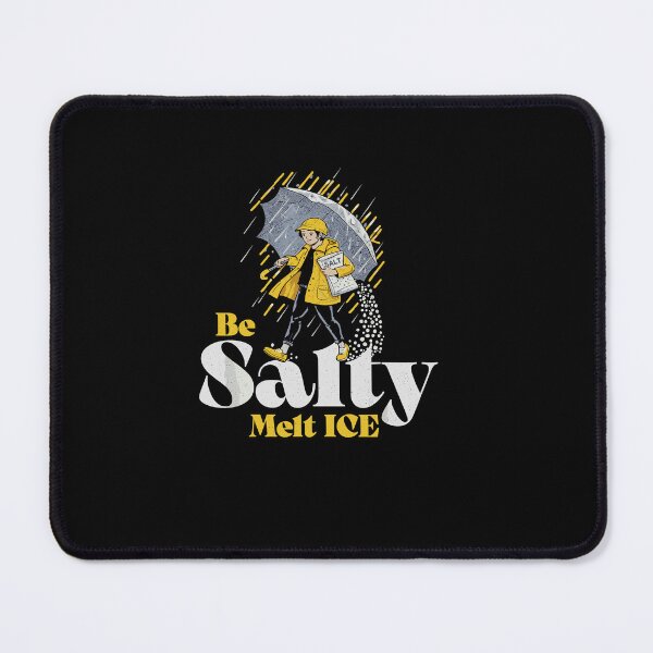 Item preview, Be Salty Melt ICE – Vintage Raincoat Girl Salt Spreading Illustration designed and sold by Evaevonechi.