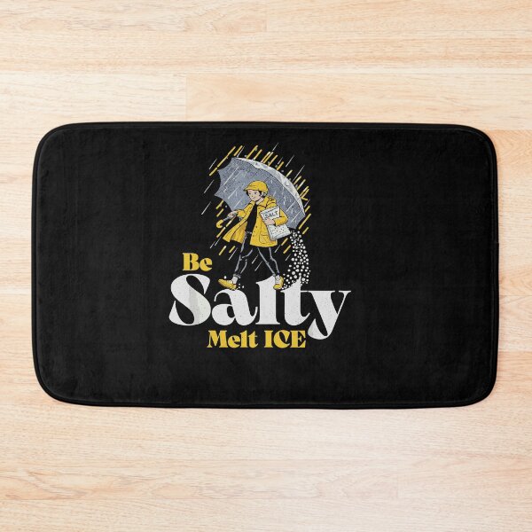 Item preview, Be Salty Melt ICE – Vintage Raincoat Girl Salt Spreading Illustration designed and sold by Evaevonechi.
