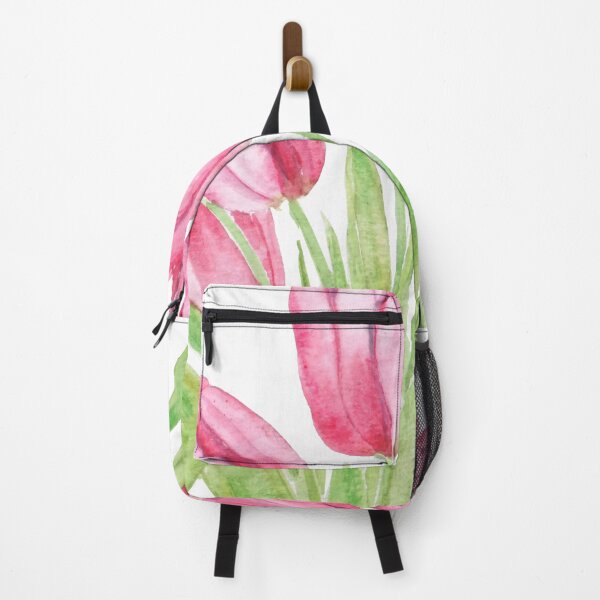 Item preview, hand painted pink tulips flowers  watercolor painting  designed and sold by ColorandColor.
