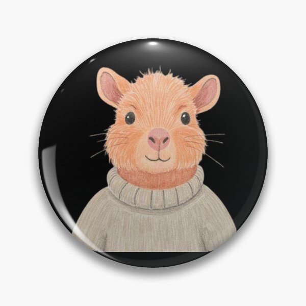 Item preview, orange capybara wearing sweater designed and sold by cloudzer0000.