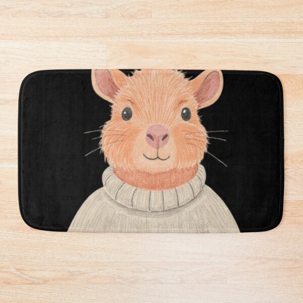 Item preview, orange capybara wearing sweater designed and sold by cloudzer0000.