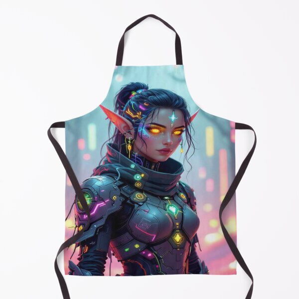 Item preview, Cyber Elf in Neon Forest – Futuristic Grace meets glowing Nature & digital Magic designed and sold by FotoworldEdel.