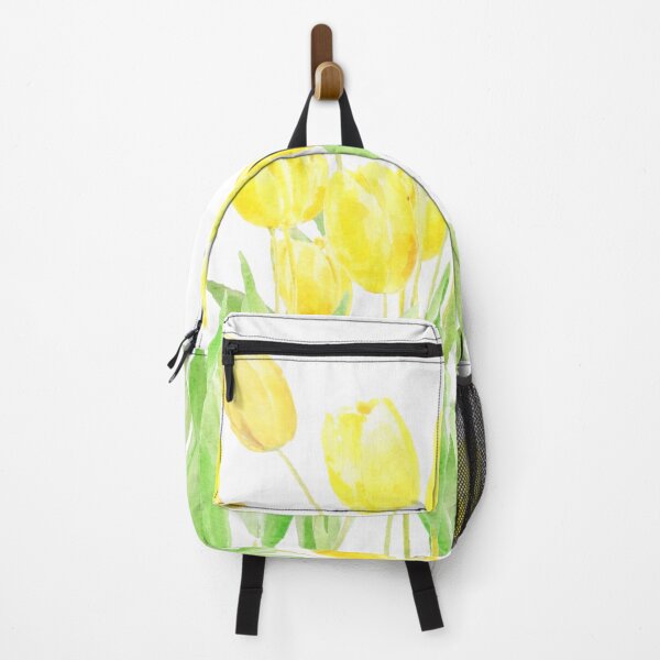 Item preview, yellow tulips field watercolor designed and sold by ColorandColor.