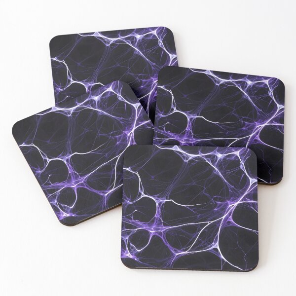Item preview, Neural Network Flow - Electric Purple Abstract Bio-Organic Web designed and sold by T-I-D-E.
