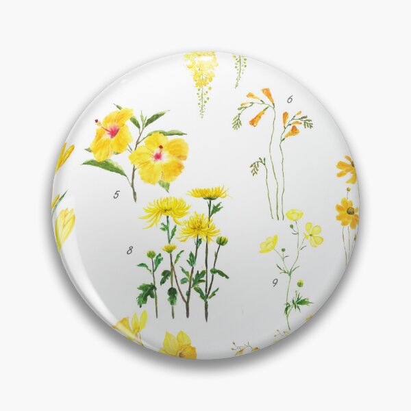 Item preview, hand painted yellow and orange flowers collection  designed and sold by ColorandColor.