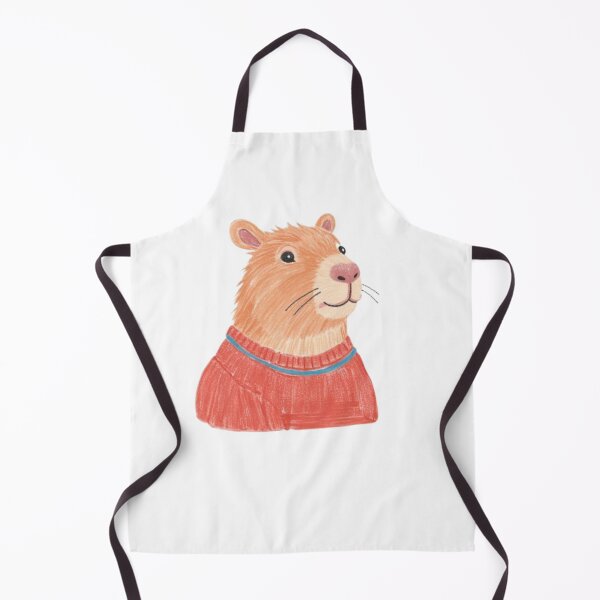 Item preview, orange capybara wearing red sweater designed and sold by cloudzer0000.