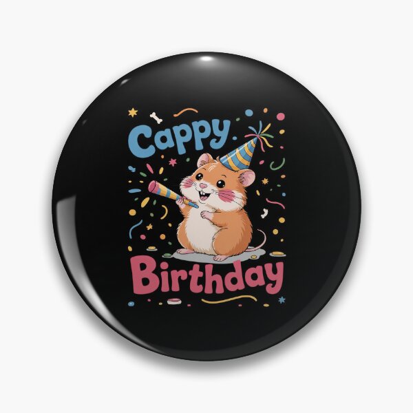 Item preview, Capybara birthday pun Cappy Birthday Capybara  designed and sold by AquaKiev.