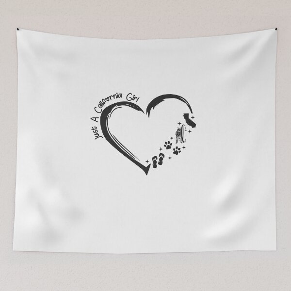 Item preview, Just A California Girl Heart designed and sold by Evaevonechi.