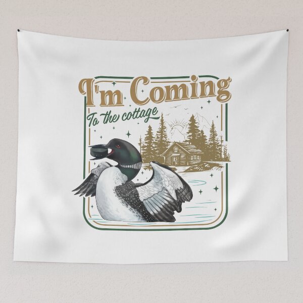Item preview, I'm Coming to The Cottage Retro Vintage designed and sold by DakirooStudio.
