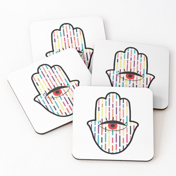 Item preview, Colorful Hamsa Hand Art – Multicolor Fatima Hand Symbol of Protection designed and sold by WordPlayStudio.