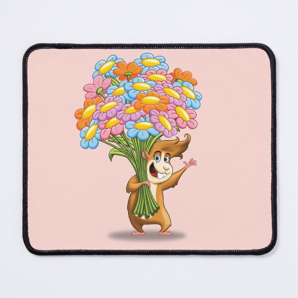 Item preview, Cute Guinea Pig with Flowers Waving and Smiling designed and sold by Tom Illustrations.