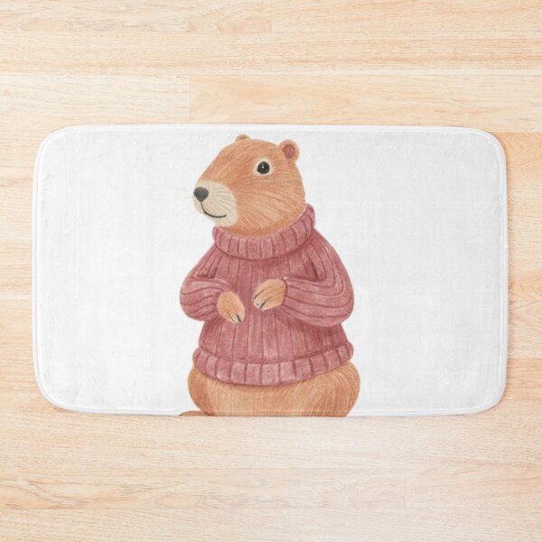 Item preview, capybara wearing red sweater designed and sold by cloudzer0000.