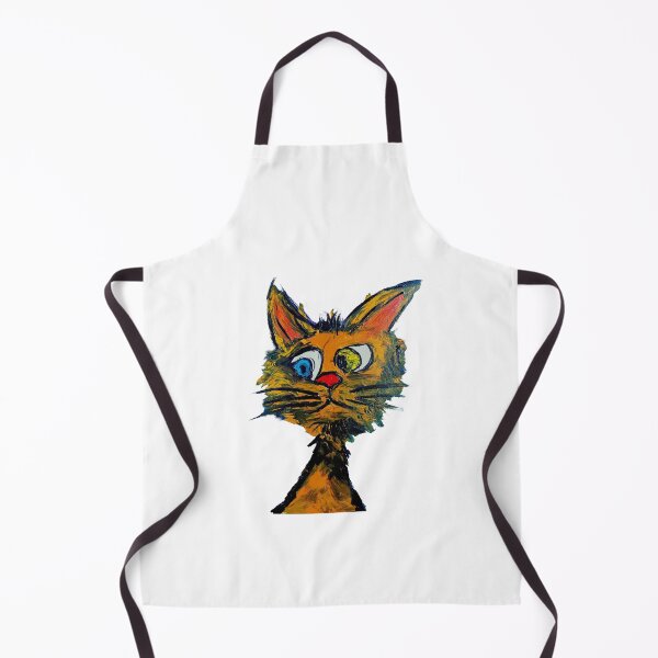 Item preview, Scruffy Orange Cat - Messy Expressionist Feline Art designed and sold by BeyondInkwell.