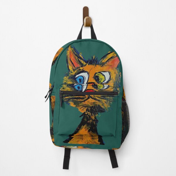 Item preview, Scruffy Orange Cat - Messy Expressionist Feline Art designed and sold by WimziRides.