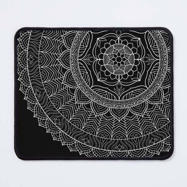 Item preview, Intricate White Lace Mandala on Black designed and sold by Catfish013.