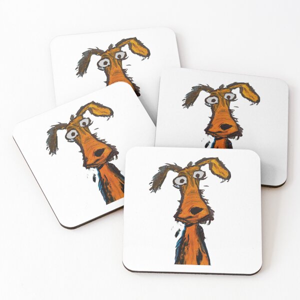 Item preview, Long-Necked Scruffy Dog - Whimsical Brown Hound designed and sold by WimziRides.