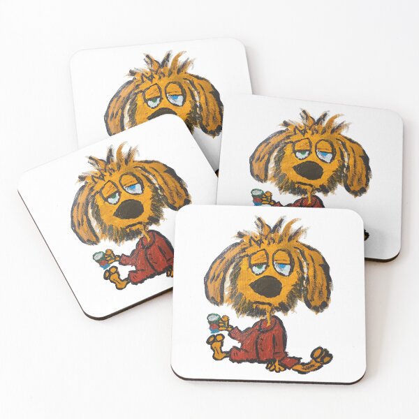 Item preview, Tired Morning Dog - Grumpy Expressionist Pup designed and sold by WimziRides.