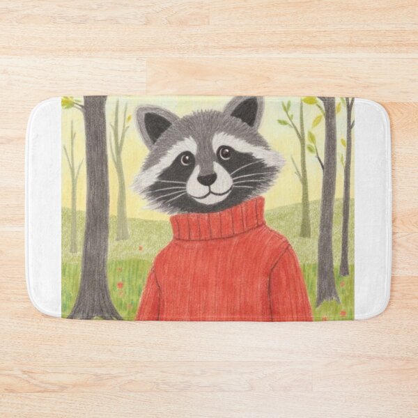 Item preview, racoon in the woods watercolor designed and sold by cloudzer0000.