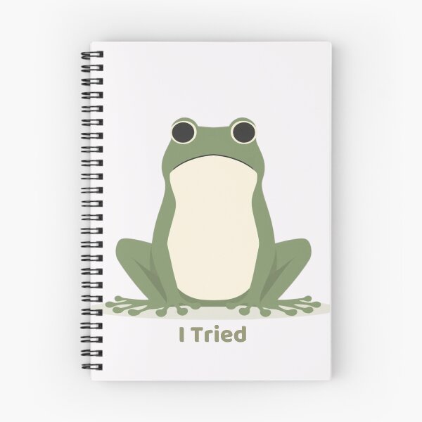 Item preview, I Tried Frog Minimal Illustration designed and sold by CreatedbyKandJ.