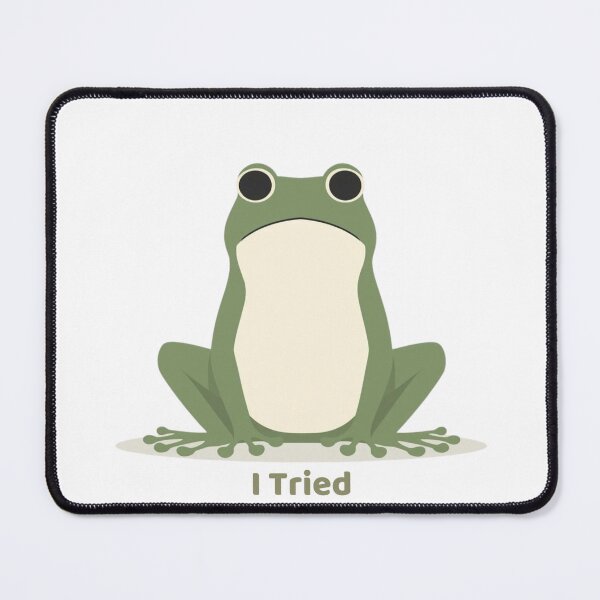Item preview, I Tried Frog Minimal Illustration designed and sold by CreatedbyKandJ.