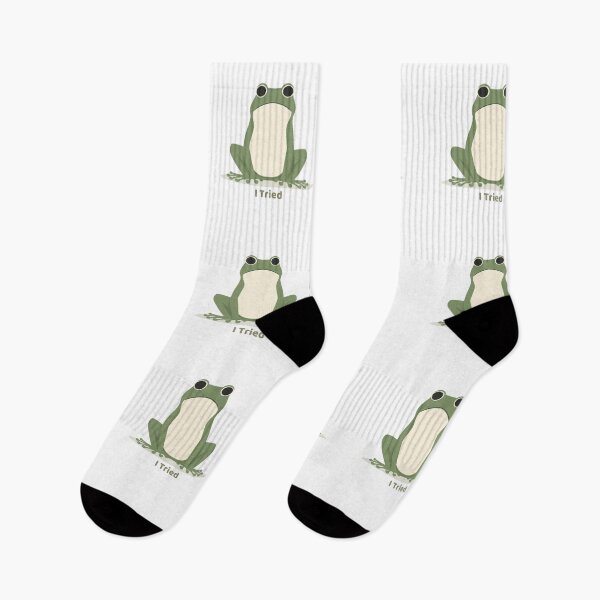 Item preview, I Tried Frog Minimal Illustration designed and sold by CreatedbyKandJ.