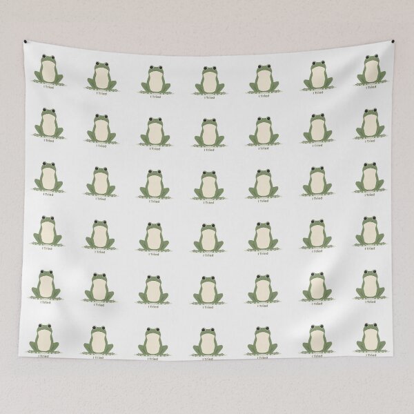 Item preview, I Tried Frog Minimal Illustration designed and sold by CreatedbyKandJ.