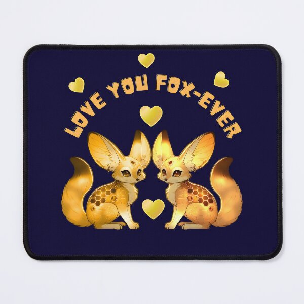 Item preview, Love You Fox-ever: Luminous Tech-Organic Fox Couple Valentine Art designed and sold by HopeAndHustle.