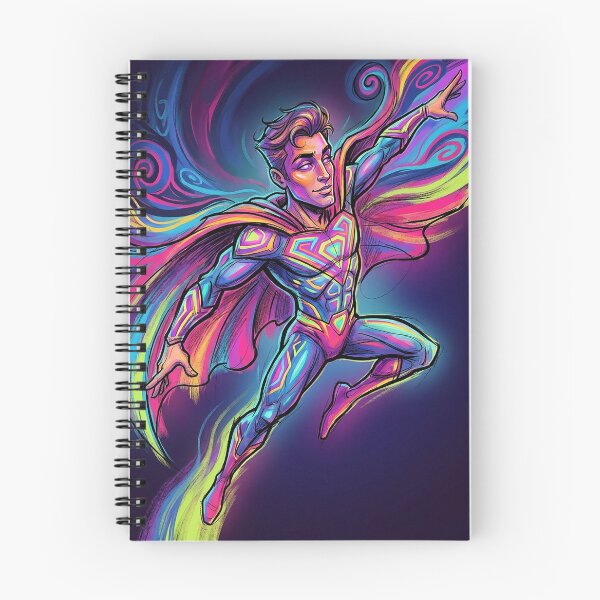 Item preview, Neon Cosmic Superhero Illustration designed and sold by JaaGo PopLab.