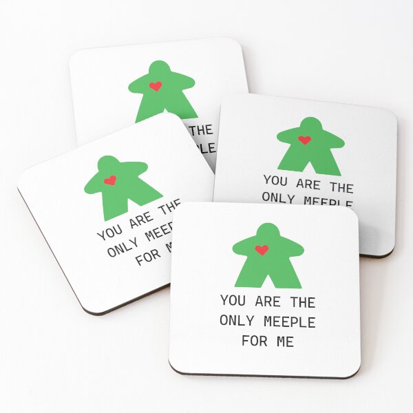 Item preview, Green Romantic Board Game Meeple designed and sold by Zab Butler Design.