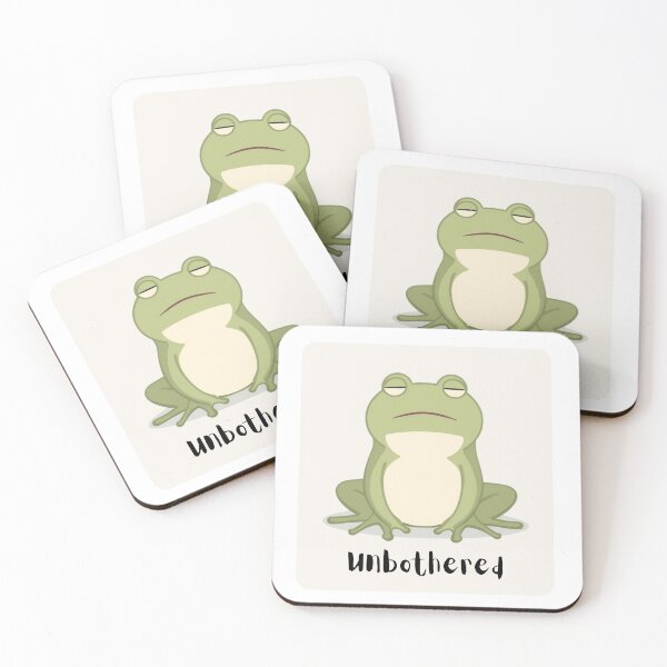 Item preview, Unbothered Frog Minimal Illustration designed and sold by CreatedbyKandJ.