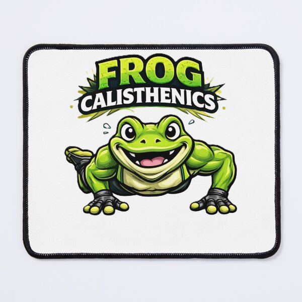 Item preview, Funny Frog Calisthenics Workout Gym Character designed and sold by PaulixArt.
