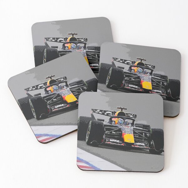 Item preview, Max Verstappen racing his 2026 F1 car on Intermediates watercolor designed and sold by Rodissimus1984.
