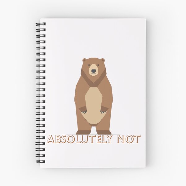 Item preview, Absolutely Not Bear Minimal Illustration designed and sold by CreatedbyKandJ.