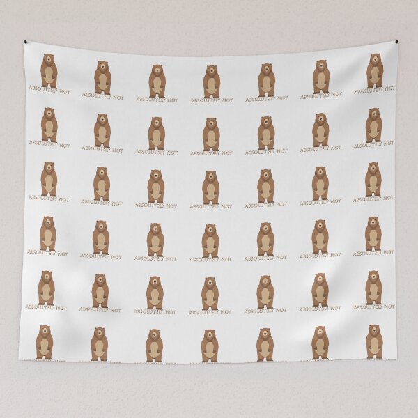 Item preview, Absolutely Not Bear Minimal Illustration designed and sold by CreatedbyKandJ.