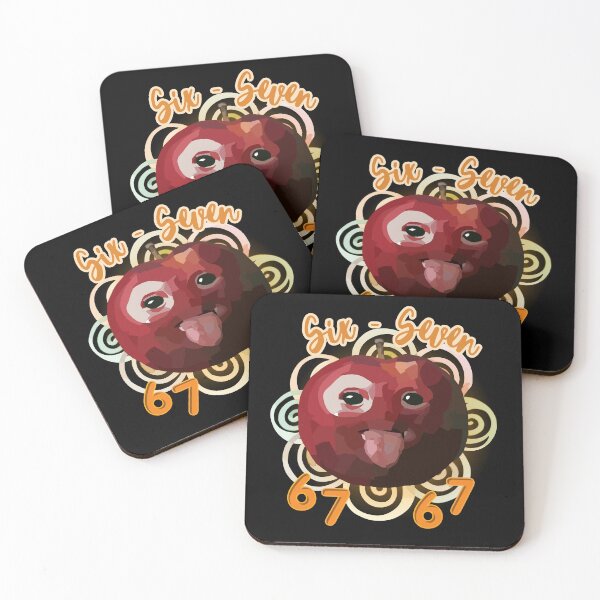 Item preview, Six Seven Funny Apple Meme Illustration designed and sold by UUniqueIImprint.