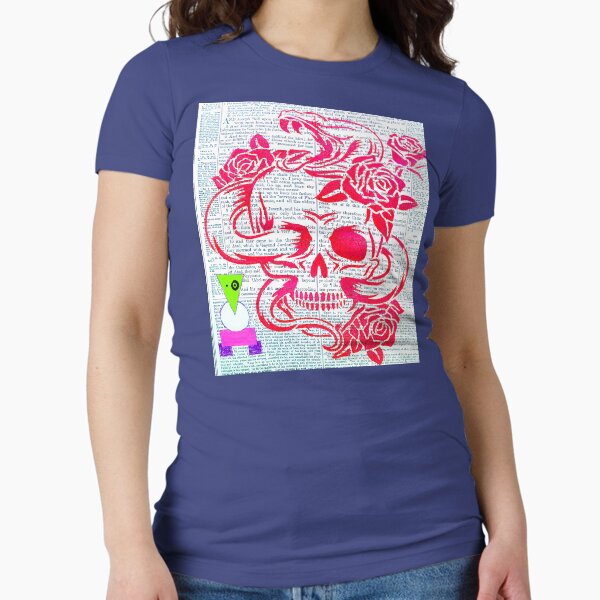Skull Snake with Sigil by Sarnia de la Mare for Blink Friction Fitted T-Shirt