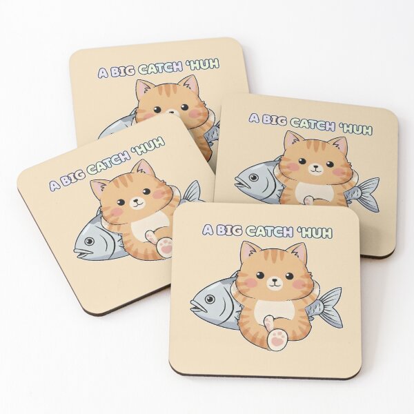 Item preview, A Big Catch, Huh? | Cute Kawaii Fishing Cat designed and sold by NMF-HUB.