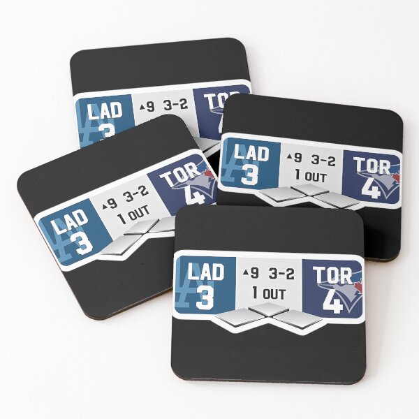 Item preview, Dodgers vs Blue Jays World-Series-Scoreboard, Dodgers WIN, Top of the ninth inning designed and sold by Baby-Care.