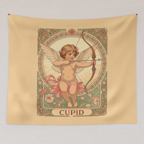 Item preview, Cupid Cherubic Figure With A Garland and Florals designed and sold by taiche.