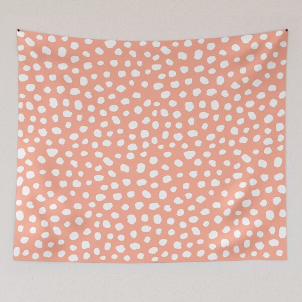 Item preview, White and Peach Animal Print Spots designed and sold by OneThreeSix.