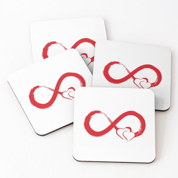 Item preview, Infinity Love – Symbole Infini avec Cœurs Rouges designed and sold by Wawan35200.